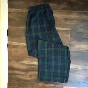 Green and blue plaid pajama pants Clearance